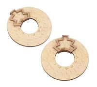 2PCS Wooden Melody Tool, Circle of Fifths Wheel Adjustable Chord Wheel Music Transpose Accessories for Notes Chords Key Signature