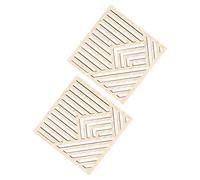 2pcs Wooden Mountain Wall Decor Sculpture, Abstract Rustic Wood Panel | Hollowed Pattern, Easy Installation, Study and Living Room Use, Artistic Simple Style, Home Wall Decor
