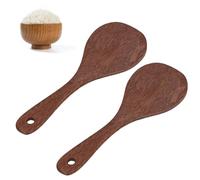 2Pcs Wooden Rice Spoon, Rice Serving Spoons Japanese Rice Spatula Rice Paddle Kitchen Wooden Rice Shovel for Kitchen Rice Mashed Potato(01)