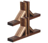 2pcs Wooden Room Divider Stand, Wooden Fence Support, Triangle Fence Support Garden Fence Bases Stand, For Outdoor Lawn Fence