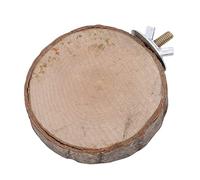 2PCS Wooden Round Parrot Stand Wooden Bird Cage Chew Stand Wooden Perch Stand Rack Best for Large, Small and Medium Parrots and Birds