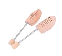 2Pcs Wooden Shoe Tree Keeper with Spring Column, Shoe Shaper for Preventing Deformation and Wrinkles, Suitable for Men Women, Ideal for Storage (41 42)