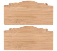 2PCS Wooden Sign Plaques Blank: Unfinished Hanging Plaques Blank Decorative Wood Slices Banners for Shop Home DIY Craft-25 * 12CM