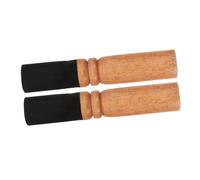 2pcs Wooden Sound Bowl Mallet Stick Accessory Coffee | Wood and Wool Felt Build, Deep Tone Output, Quiet Distant Resonance for Vacation and Relax Use Random Style