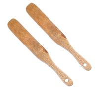 2Pcs Wooden Spatula for Sourdough Starter, Reusable Washable Sourdough Practical Spatula Sour Dough Tools Gift for Sour Dough Lovers for Baking Cooking NonStick Cookware