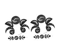 2pcs Wooden Sun and Moon Pendant Moon Phase Decor Bohemian Home Decor Boho ations Household Bohemian Wall Hanging Home Wall Hanging Art