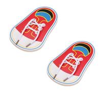 2Pcs Wooden Threading Shoes Training Board, Wooden Learn to Tie Your Own Shoes Threading Lacing Shoes Training Early Learning Kits | Threading Lacing Shoes Training Board Early Learning