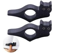 2Pcs Wooden Thumb Book Page HOL/der Set,Cat Bookmark Reading Accessories for Book Lovers,Cute Black Cat Bo/ok Hold/er for Finger/Thumb, Wooden Page Ho/lder for Reading,Ideal Book Reader Gifts,Black
