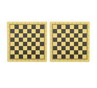 2Pcs Wooden Two - Sided Chess and Backgammon Board, Dual Purpose Checkerboard with Chess on One Side and Backgammon on Reverse, for Home Beach Hotel Lobby Game Nights