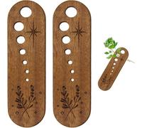 2Pcs Wooden Vegetable Leaf Separator, Pottery Herb Stripper Tool Supplies, Fun Kitchen Gadgets, Exquisite Herb Stripper Bowl Gifts for The Kitchen Suitable for Home Use & Chefs (1)