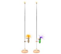 2PCS Woody Woodpecker Toy Single Woodpecker Bird on A Stick Pole with Stable Base, Vintage Crazy Pecking Bird Retro Classic Desk Toys Style 1