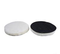 2pcs Wool Buffing Polishing Pads for Car, 5/6/7 Inch Bonnets for Automotive Sanding on Buffer Machine, Compatible with Pneumatic Electric
