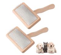 2pcs Wool Carders, Air Cushion Hand Carders Wool Needle Felting Brush Slicker Brush Comb Grooming Brus-h Tool for Dogs, Cat(SIZE:2 Different Size)