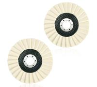 2pcs Wool Felt Polishing Discs, 4.53in/115mm Wool Felt Flap Polishing Disc Polish Wheel for Angle Grinder Metal Marble Stone Furniture Mirror Finish