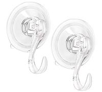 2PCS Wreath Hanger, Suction Cup Hooks with Key Lock, Heavy Duty Vacuum Wall Window Shower Suction Cup Hook and Wreath Hanger for Front Door, Wreath Holders, Plastic Hook Cup Holds up to 22 Lbs