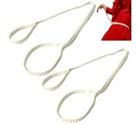 2Pcs Wrist Bustle for Wedding Dress Train- No-Pin,Quick Release Hands-Free Loop,Wedding Dress Bustle Accessories, White, Universal Size