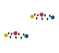 2pcs Wrought Iron Hook Behind The Door Hat Hanger Hat Hooks Towel Rack Ganchos para Colgar Door Hanger Organizer Bathroom Towel Hook Key Hanger Decorative Hook Wall Hook Rack Scarf/612(Colorfulx2pcs)