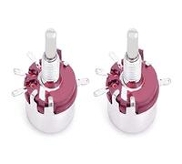 2PCS WTH118 Potentiometer 470-4.7M Ohm Single Turn Rotary Carbon Film Wire Wound Linear Potentiometers 10mm 4Pin Resistor elements (Size : 2.2K Ohm)