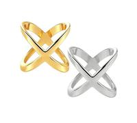 2Pcs X Shaped Scarf Ring for Women, Metal Scarf Clip Buckle Holder, Clasp Accessory for Neckerchiefs and Shawls