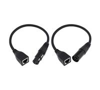 2pcs XLR 3 Pin Female&Male to RJ45 Female Adapter Converter Extension Cable Connector Cord XLR Adapter Cable LED Controller Converter Cable 30CM