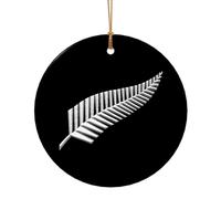 2Pcs Xmas Decoration New Zealand Maori Fern Decorations | Xmas Tree Hanging With Gold String Unique Pendant For Holiday Home Party