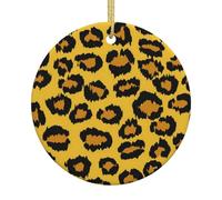 2Pcs Xmas Tree Decoration Leopard Print Hanging