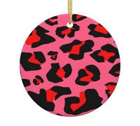2Pcs Xmas Tree Hanging Leopard Print Pendant