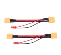 2Pcs XT60 Female to 14 AWG XT60 Male & 22 AWG JST Male Connector Adapter Cable RC Accessory