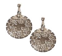 2Pcs Yarn Cutter Pendants Round Thread Cutters Pendants DIY Sewing Tools Metal Yarns Cutter Thread Yarn Cutting Tool,Thread Cutter Tool for Sewing Craft Pendant DIY Supplies(silver)