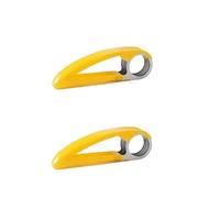 2Pcs Yellow Food Manual Slicer, Stainless Steel Food Slicer, Banana Strawberry Cucumber Carrot Egg Vegetable Fruit Multifunctional Slicer, Handheld Portable Small Food Slicer Mandolines and Slicers