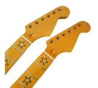2pcs Yellow Guitar Neck 22 Frets 25.5" Maple Fingerboard Star Inlays