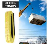 2pcs Yellow Polyester Flat Lifting Sling Web Belt for Cargo Loading