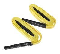 2pcs Yellow Polyester Flat Lifting Web Sling Heavy Duty