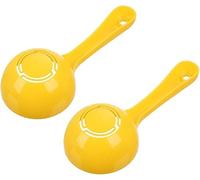 2Pcs Yellow Rice Paddle Scoop Mold for Rice Ball Making,Non-Stick Sushi Mold Rice Ball Scooper Rice Spatula Kitchen Gadge for Home Kitchen Serving Spoon for Rice Sushi Making Rice and Potato Servers