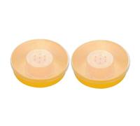 2pcs Yellow round Bee Feeders Plastic Practical Beekeeping Accessory