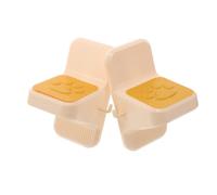 2pcs Yellow Shower Foot Rest Adhesive Wall Mount Plastic | Rounded Edges, Sloped Nonslip Surface, Stable Attachment, Reduces Slip Risk, for Seniors and Pregnant Women