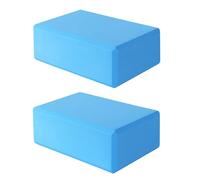 2Pcs Yoga Blocks - Anti-Slip Foam Gym Bricks for Pilates, Stretching & Fitness | Lightweight, Durable & Travel-Friendly Yoga Accessories for Exercise & Practice (Pair of blue, 23 x 15 x 7.5 cm)