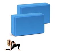 2pcs Yoga Blocks Lightweight-High Density Eva Foam Soft Non-Slip for Yoga Non-Slip Foam Bricks for Pilates Fitness Yoga Practice Stretching Balance (Light blue)