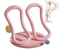 2Pcs Yoga Ring for Leg Calves, Pilates Circle Ring for Back Toning Thighs Abs and Legs, Fitness Rings for Yoga, Pilates, Gymnastics Exercise Workout(Pink,Soft style)