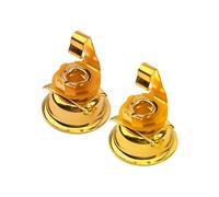 2Pcs Yootones 1/4 Inch Guitar Stereo Output Socket Jack Plug Compatible with Fender Telecaster TL Electric Bass Ukulele Guitar Accessories (Gold)