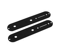 2Pcs Yootones 32mm Control Plate Mounting Plate Compatible with Fender Tele Telecaster Style Electric Guitar Parts Replacement (Black)