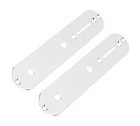 2Pcs Yootones 32mm Control Plate Mounting Plate Compatible with Fender Tele Telecaster Style Electric Guitar Parts Replacement (Silver)