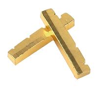 2Pcs Yootones 4-String Slotted Electric Bass Brass Nut Compatible with Precision Bass/Jazz Bass (38mm Gold)