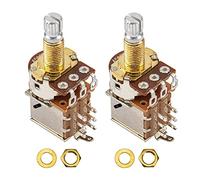 2PCS Yootones A500K Push Push Guitar Pots Audio Taper Potentiometers Long Copper Split Shaft Compatible with Guitar Accessories