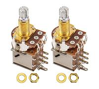 2PCS Yootones B500K Push Push Guitar Pots Audio Taper Potentiometers Long Copper Split Shaft Compatible with Guitar Accessories