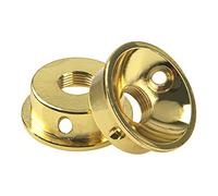 2Pcs Yootones Electric Guitar Jack 6.35mm Electrosocket Jack Plate Compatible with Tele Telecaster (Gold)