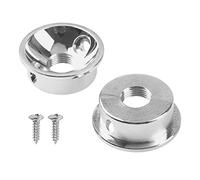 2Pcs Yootones Electric Guitar Jack 6.35mm Electrosocket Jack Plate Compatible with Tele Telecaster (Silver)