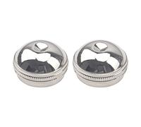2Pcs Yootones Flute Head Crown Headjoint Screw Cap Compatible with Flute Repair Parts Instrument Accessory (Silver)
