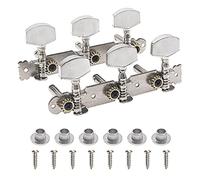 2Pcs Yootones Guitar Tuning Pegs Keys 3R3L Machine Heads Tuners Set Compatible with Acoustic Folk Classical Guitar (Silver)