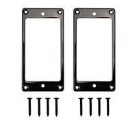 2PCS Yootones Metal Humbucker Pickup Ring Cover Frame Replacement Compatible with LP SG Guitar Mounting Electric Guitars (Black)